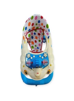 Generic Duck Baby Walker for Kids, Foldable Round Kids Walker with 3 Position Adjustable Height & Musical Toy Bar, Activity Walker for Toddlers, Walker for Baby Boy Girl - Blue  - Image 2