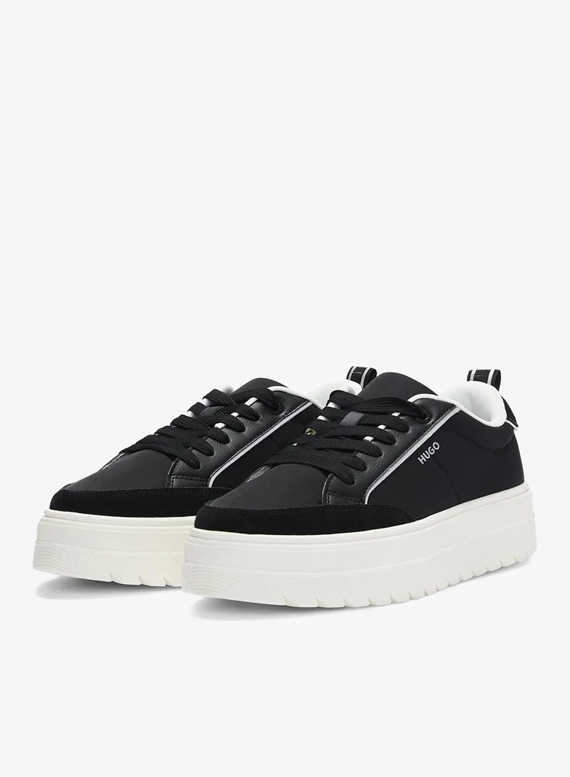 HUGO Platform trainers with suede trims
