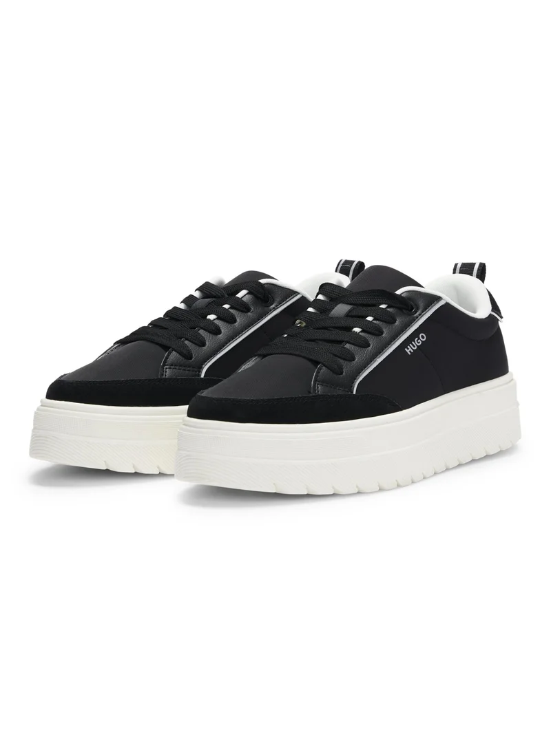 HUGO Platform trainers with suede trims