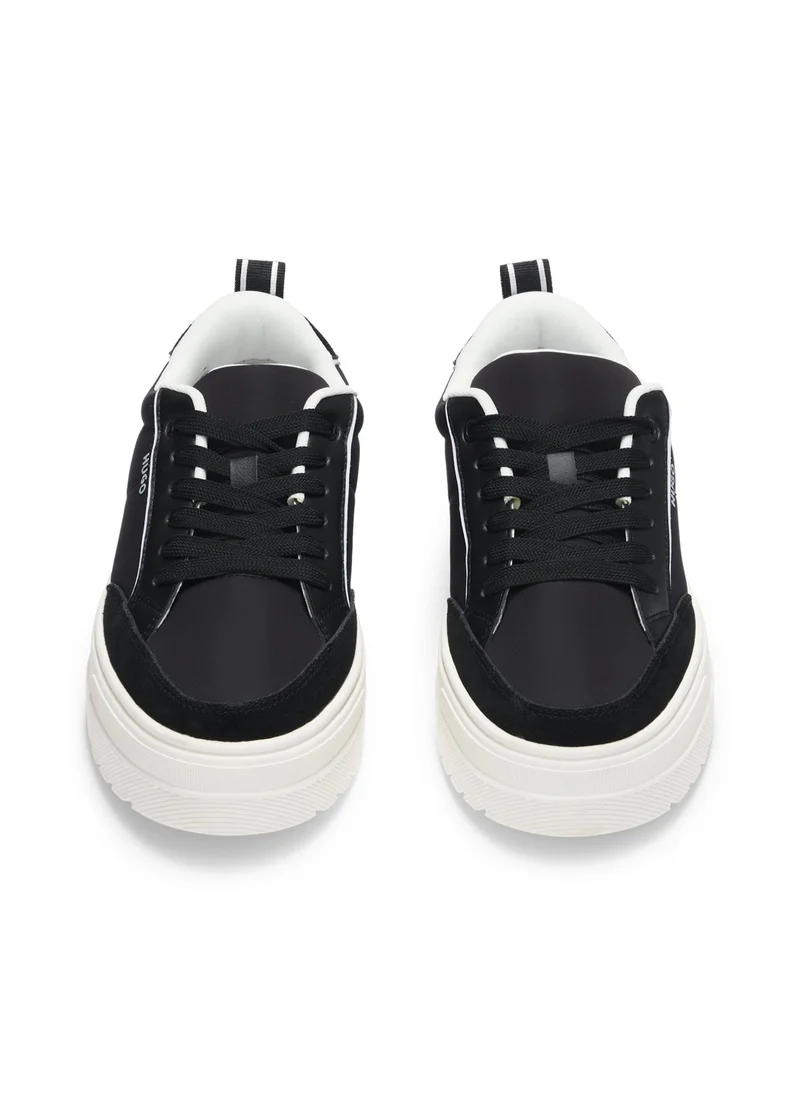هوجو Platform trainers with suede trims