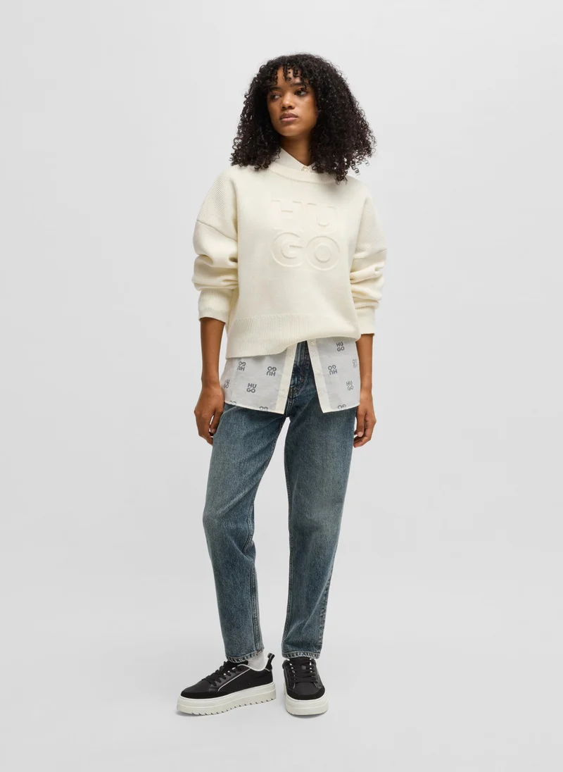 هوجو Platform trainers with suede trims