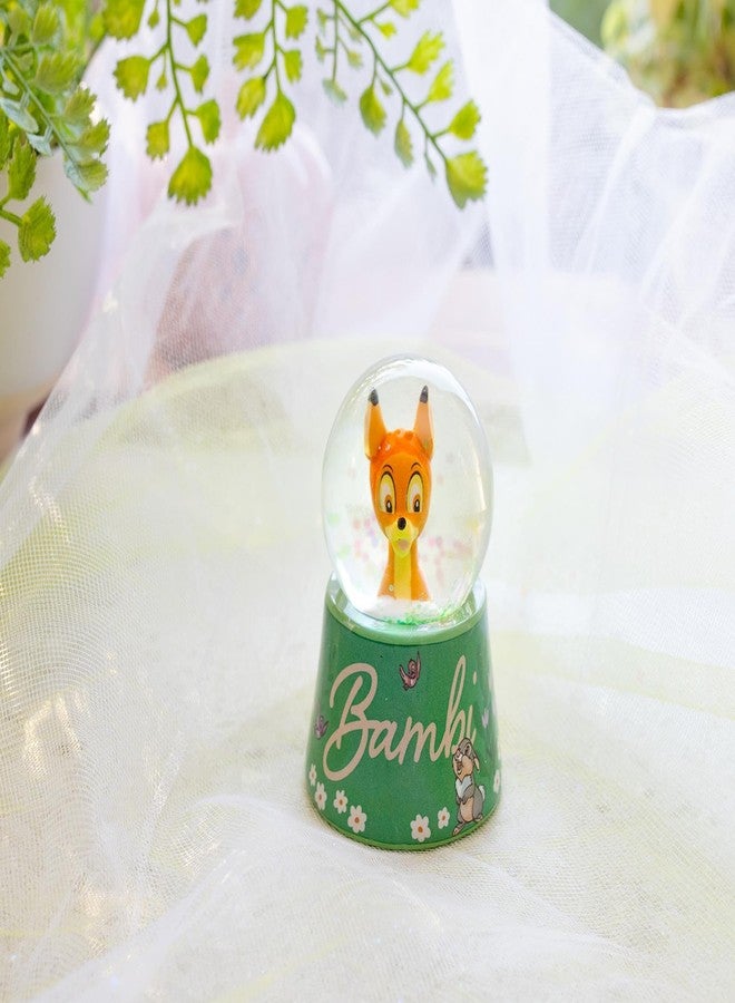 Silver Buffalo Disney Bambi and Thumper Pretty Flower Mini Light-Up Adult Snow Globe with Swirling Glitter | 3 Inches Tall - Image 4