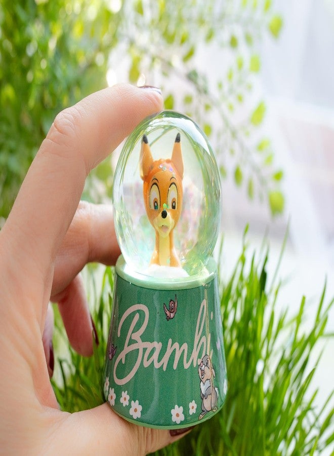 Silver Buffalo Disney Bambi and Thumper Pretty Flower Mini Light-Up Adult Snow Globe with Swirling Glitter | 3 Inches Tall - Image 5