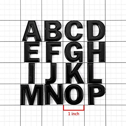 Auto Dynasty Metal Emblem Decal Logo Trim Badge Text Number 4 (Black) - Not a Set - Image 3