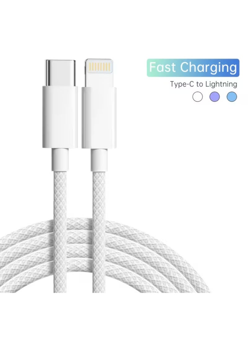 زدترون كابل شحن سريع من USB C إلى Lightning (1 متر / 3.3 قدم) لهاتف iPhone 14 13 12 11 Pro Max XR SE | شاحن مضفر متين من النوع C إلى Lightning للسيارة وCarPlay ومزامنة البيانات - Image 3