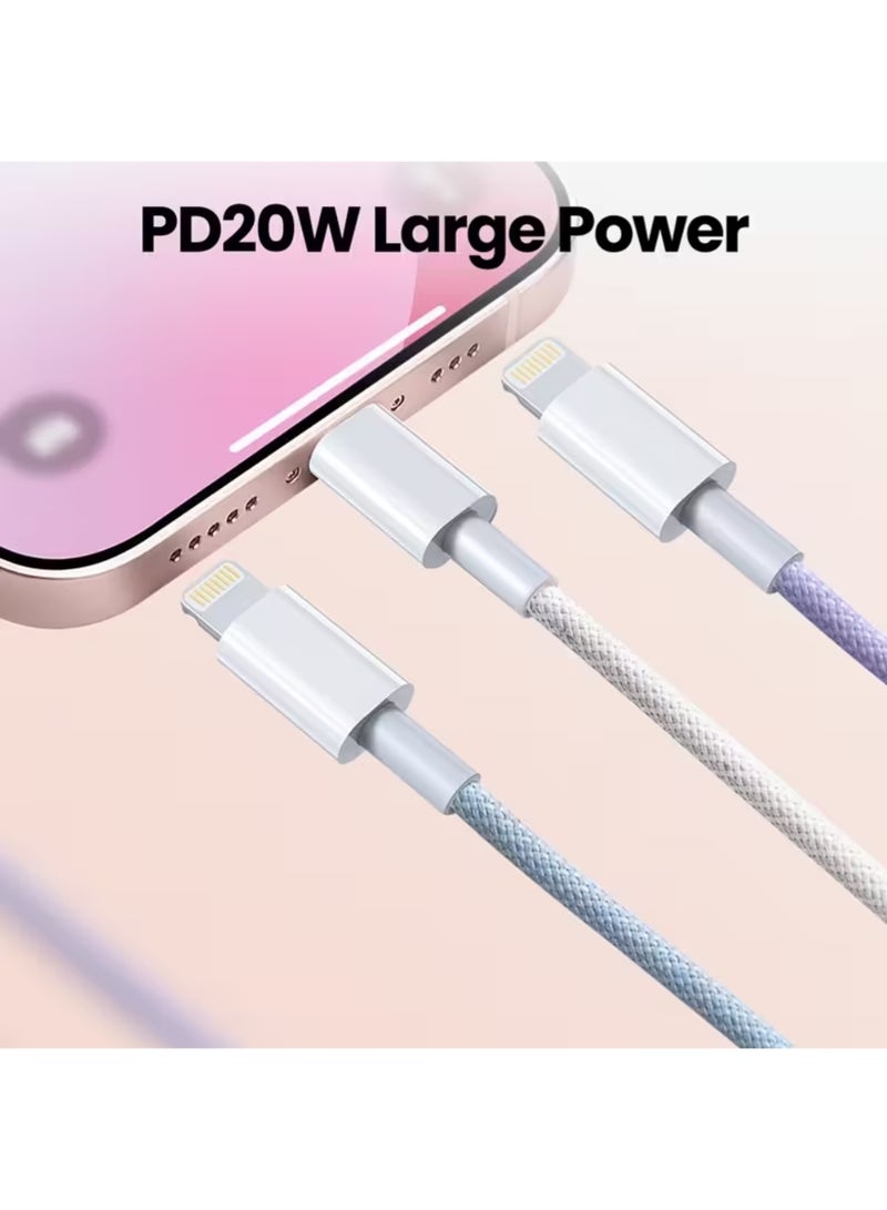 زدترون كابل شحن سريع من USB C إلى Lightning (1 متر / 3.3 قدم) لهاتف iPhone 14 13 12 11 Pro Max XR SE | شاحن مضفر متين من النوع C إلى Lightning للسيارة وCarPlay ومزامنة البيانات - Image 4