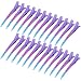 Bantoye 24 Packs Duck Bill Clips Bantoye 335 Inches Rustproof Metal Alligator Curl Clips with Holes for Hair Styling Hair Coloring Gradient Purple - Image 2