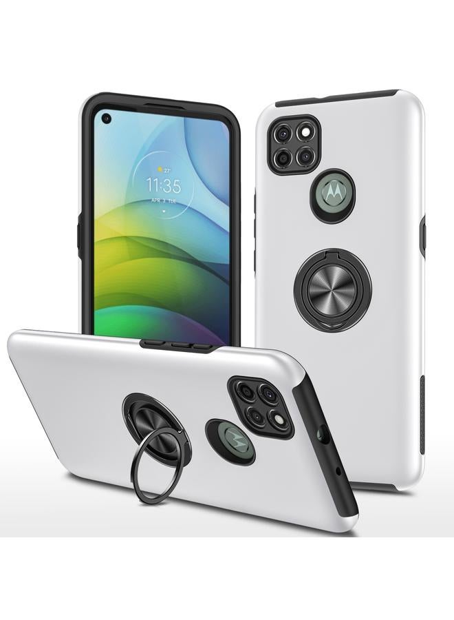 S-TOP Case For Motorola Moto G9 Power PC + TPU Shockproof Magnetic Protective Case with Invisible Ring Holder - Image 1