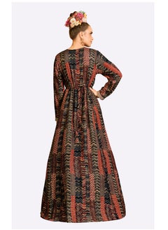SARA Sara Half Drop Line Print Jalabiya  - Image 3