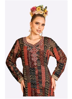 SARA Sara Half Drop Line Print Jalabiya  - Image 4