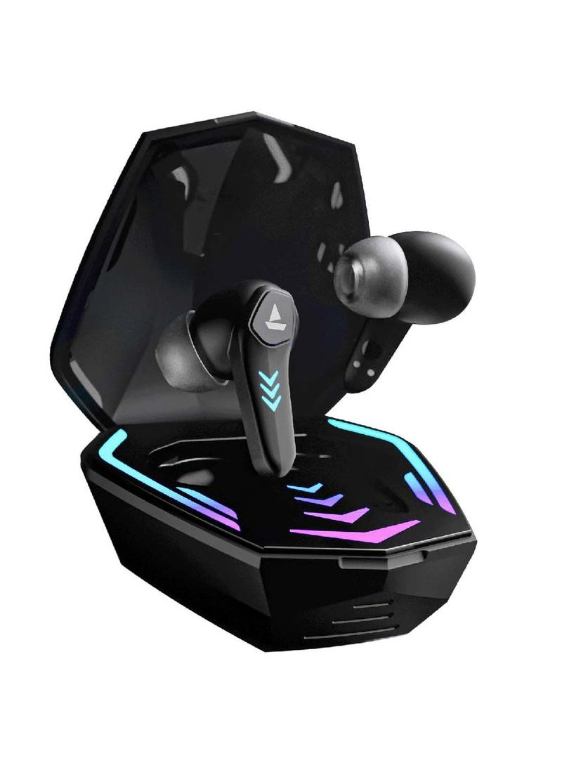 JAJEEK Immortal 131 Wireless Earbuds with Beast Mode Gaming, 40H Total Playback, ENx Noise Cancellation Technology, Deep Bass, Fast Charging, Touch Controls, IPX5 Water Resistance, Bluetooth 5.3, Low Latency Audio, HD Mic – Black Sabre – Ideal for Music & Gaming  - Image 1