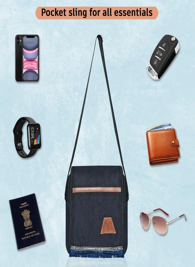 ABLE® Denim Girls Sling Bag Cross Body Girls Bag - Image 5