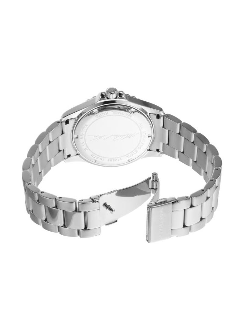 MK Men’s Quartz Silver Stainless Steel Blue Dial 40mm Watch 9079 - Image 2