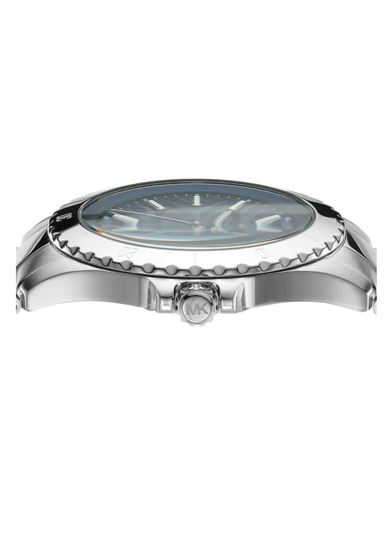 MK Men’s Quartz Silver Stainless Steel Blue Dial 40mm Watch 9079 - Image 4