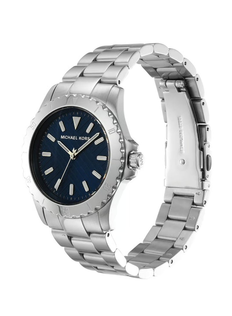 MK Men’s Quartz Silver Stainless Steel Blue Dial 40mm Watch 9079 - Image 3