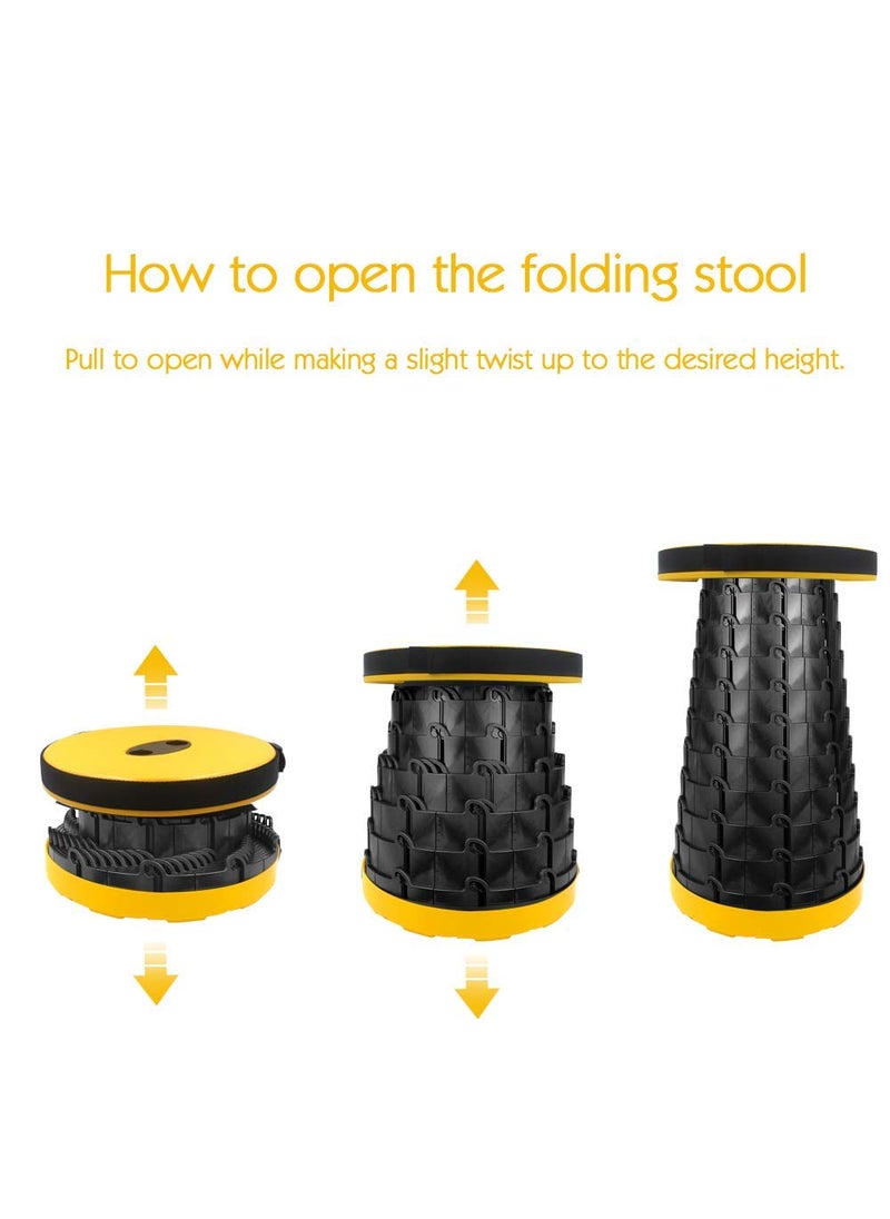 PRETOX PRETOX Portable Retractable Folding Stool Collapsible Telescoping Lightweight Simple Stools for Adults Camping Fishing Travel Hunting Outdoor Indoor Multicolor  - Image 4