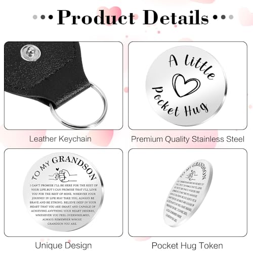 STARKET Teen Boys Gift Ideas To My Grandson Gifts From Grandma Easter Gift For Grandson Keychain Teen Boy From Grandparents Valentines Day Gifts for Boys Easter Basket Stuffer - Image 3