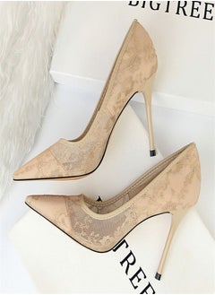 BIGTREE Fashion Pointed High Heels 9CM Beige 