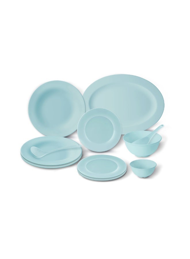 Delcasa 25 PCS Melamine Dinner Set – Made in Malaysia | Durable Melamine Tableware Set with Plates, Bowls, Ladles & Rice Spoons | Elegant Dinnerware for Family Dining - Image 2