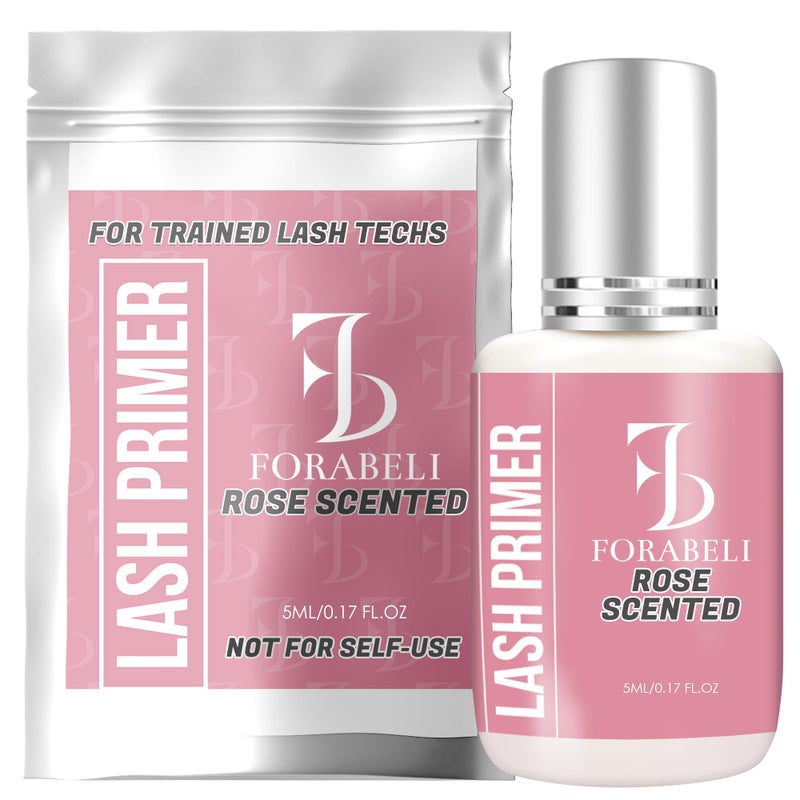 Forabeli Lash Primer for Eyelash Extensions 15ml, Boost Adhesion, Improve Bond Retention, Ideal for Individual and Natural Eyelashes, Supplies for Semi-Permanent Lashes, Removes Oils and Proteins - Image 1