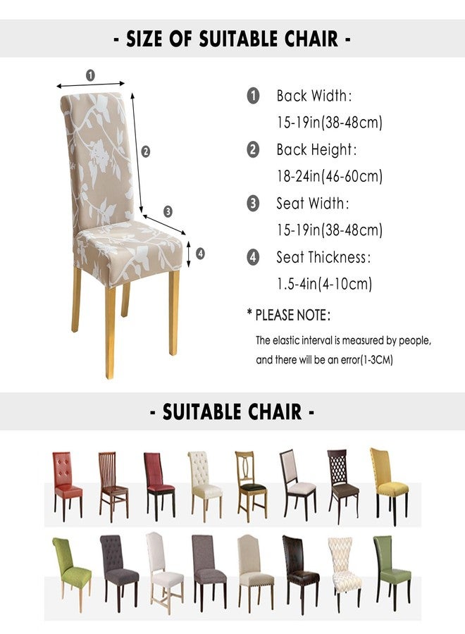 FORCHEER Dining Room Chair Covers for Dining Room Set of 4,Stretch Dining Chair Cover for Dining Room Kitchen Washable Removable(4Pack,Printed Geometric Pattern) - Image 2