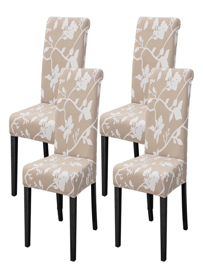 FORCHEER Dining Room Chair Covers for Dining Room Set of 4,Stretch Dining Chair Cover for Dining Room Kitchen Washable Removable(4Pack,Printed Geometric Pattern) - Image 1
