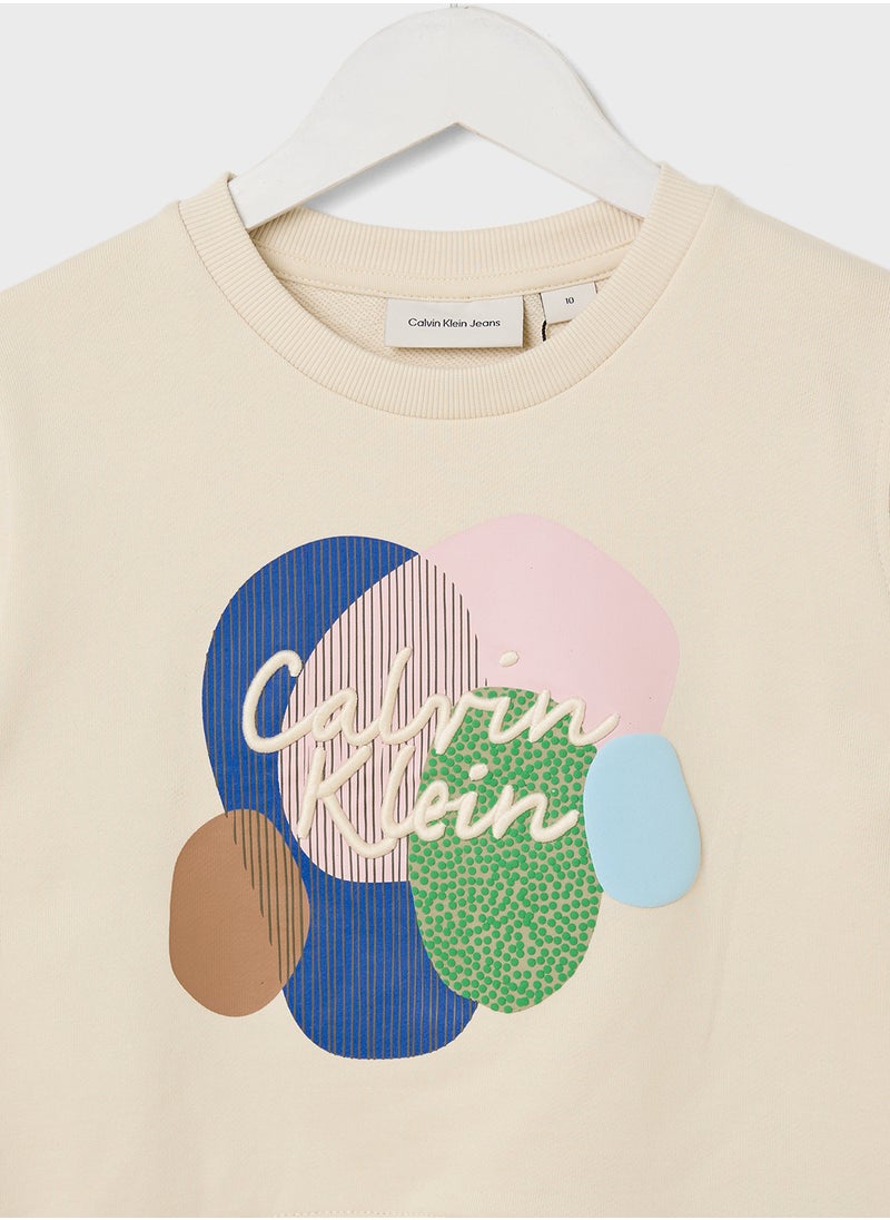 Calvin Klein Jeans Youth Graphic Logo Sweatshirt  - Image 3