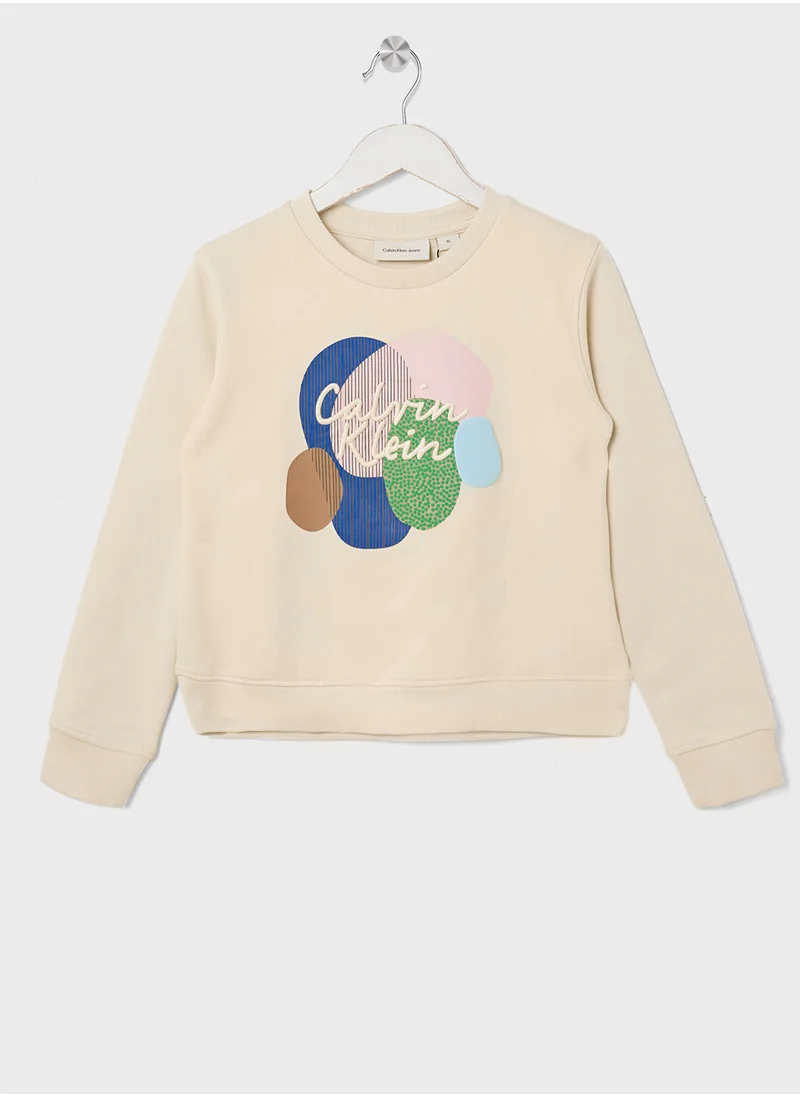 كالفن كلاين جينز Youth Graphic Logo Sweatshirt