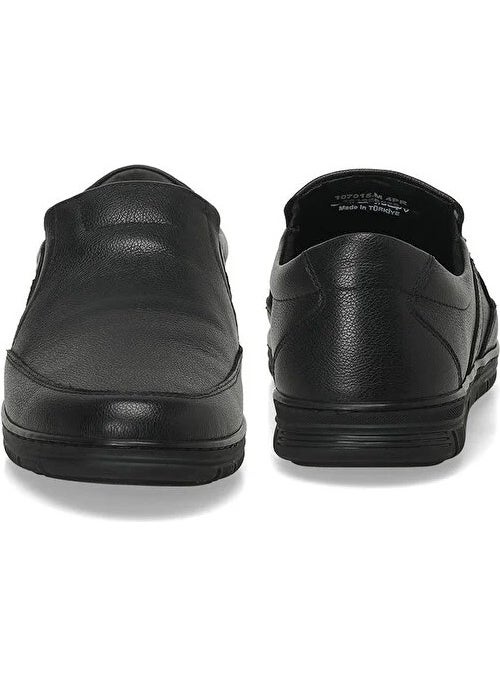 Polaris 5 Point 107015.M4PR Leather Thermo Non-Slip Sole Comfort Casual Men's Shoes Black  - Image 5