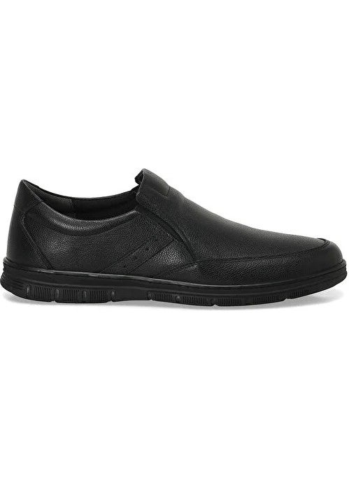Polaris 5 Point 107015.M4PR Leather Thermo Non-Slip Sole Comfort Casual Men's Shoes Black  - Image 2
