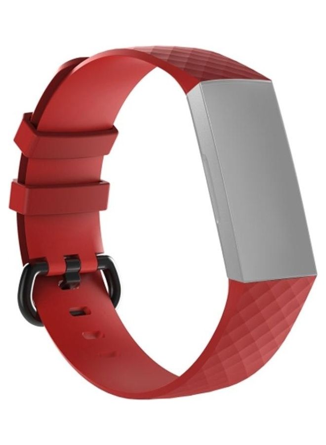 NIBEMINENT Replacement Band For Fitbit Charge 3 Red - Image 1