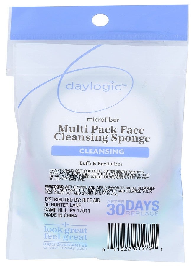 daylogic داي لوجيك، إسفنجة تنظيف الوجه، 3 قطع - Image 2