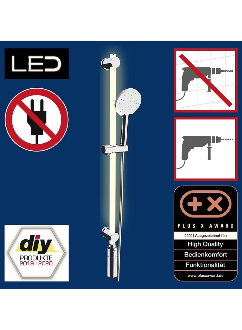 وينكو طقم بار دش LED من وينكو 94 سم RGB + أبيض دافئ، مع بار دش مضيء ورأس دش وخرطوم دش  - Image 4