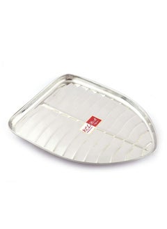 KCL KCL Stainless Steel Leaf Shaped Banana Plates/Dinner Plates/Lunch Plates- 1 Unit (Diameter -21 Cms)  - Image 2