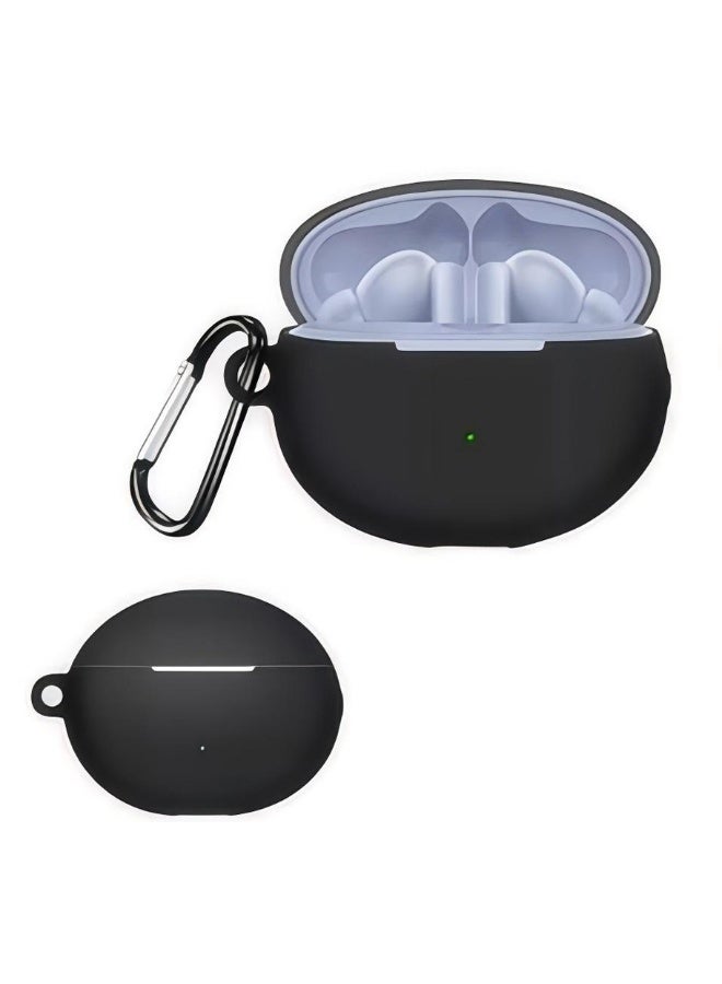 NIBEMINENT Silicone Case for Huawei Freebuds 6i Protective Earphone Cover With Hook Black  - Image 1