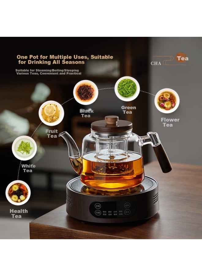 Yihutea Glass Tea Kettle With Integrated Brewing And Steaming, High Borosilicate Heat-resistant Water Boiler, Gongfu Tea Set With Tea-water Separation - Image 3