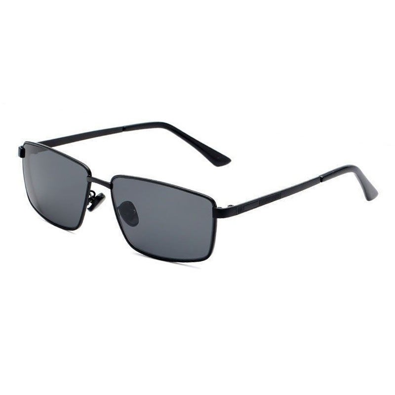 Generic Photochromic Polarized Sunglasses Mens Day Night Vision Black Frame Black metal frame gray piece 