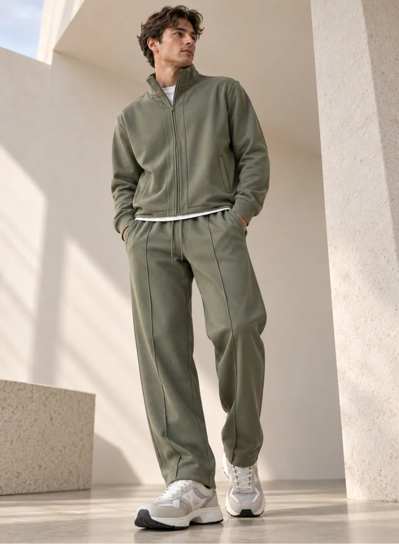 تي جي تي Men's 2 Piece Fleece Jacket and Sweatpants Set