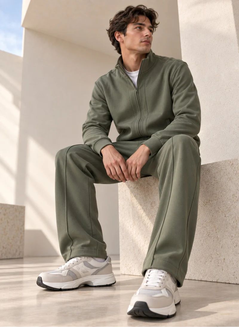 تي جي تي Men's 2 Piece Fleece Jacket and Sweatpants Set