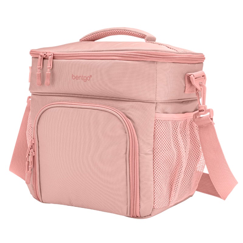 Bentgo Prep Deluxe Insulated Multimeal Bag - Lunch Box Bag, Holds 5 Meals, Premium Insulation up to 8 Hrs, Durable, Water-Resistant - Large Capacity For Adult Meal Prep (Blush) - Image 1