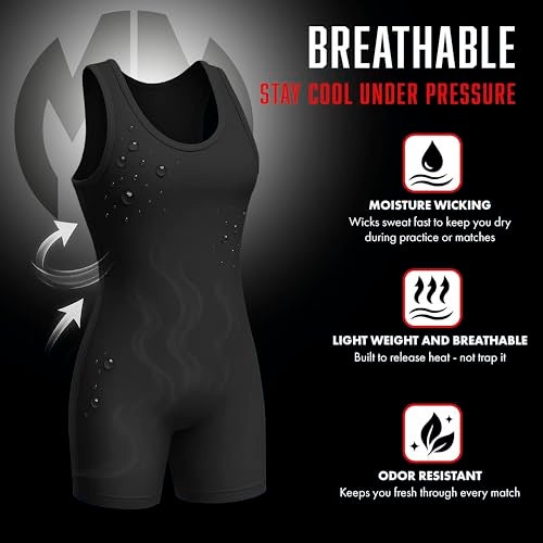 Matman Women & Girls Wrestling Singlet – High Performance Singlets for Wrestling or Weightlifting - Edge Singlet (3X-Large) - Image 4