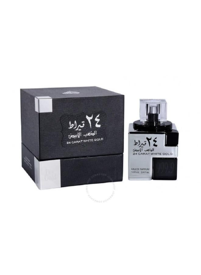 Lattafa عطر ذهب أبيض عيار 24 للجنسين EDP 100 مل