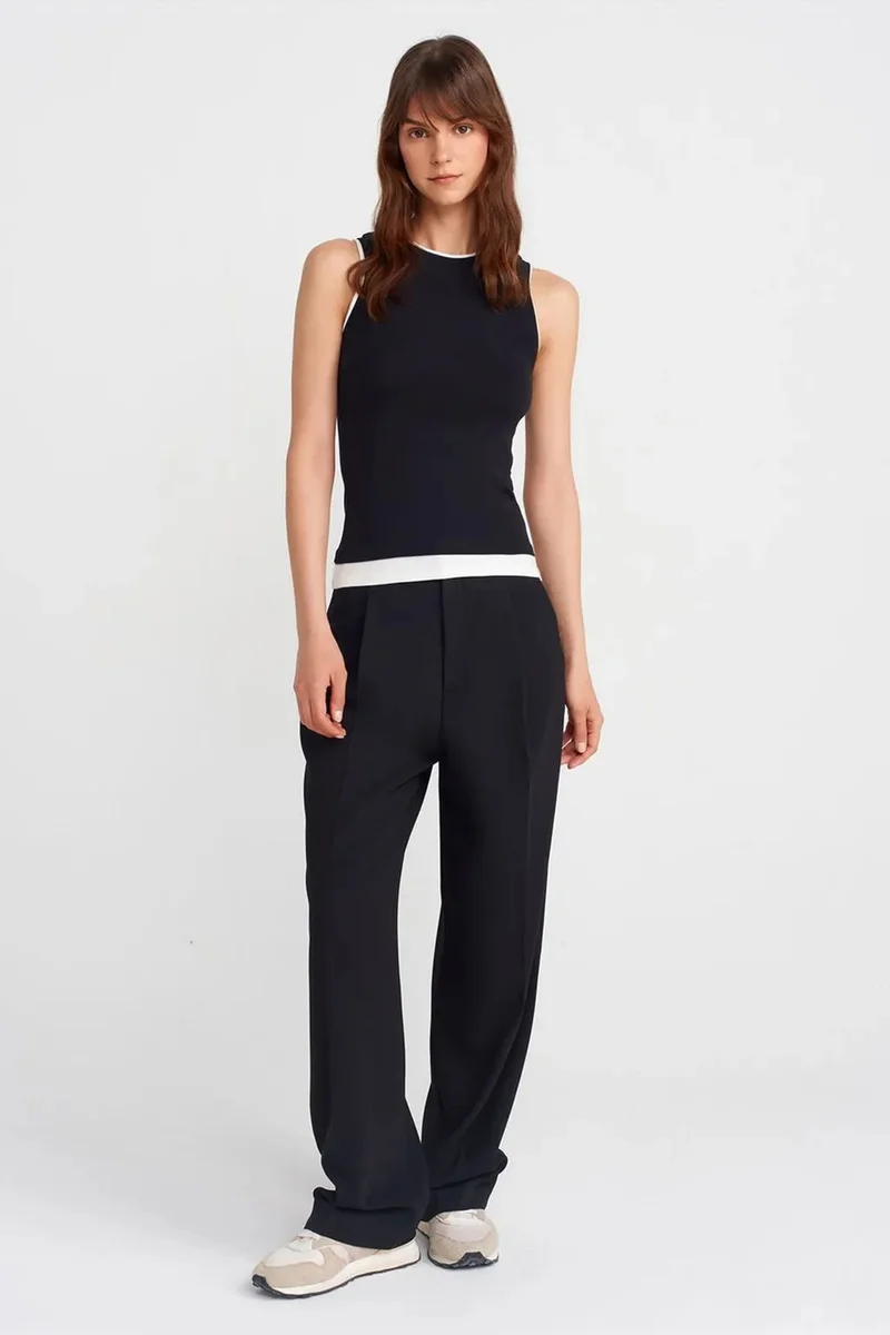 Dilvin Multicolor DILVIN Sleeveless Ribbed Cotton Blouse for Women | Best Price UAE