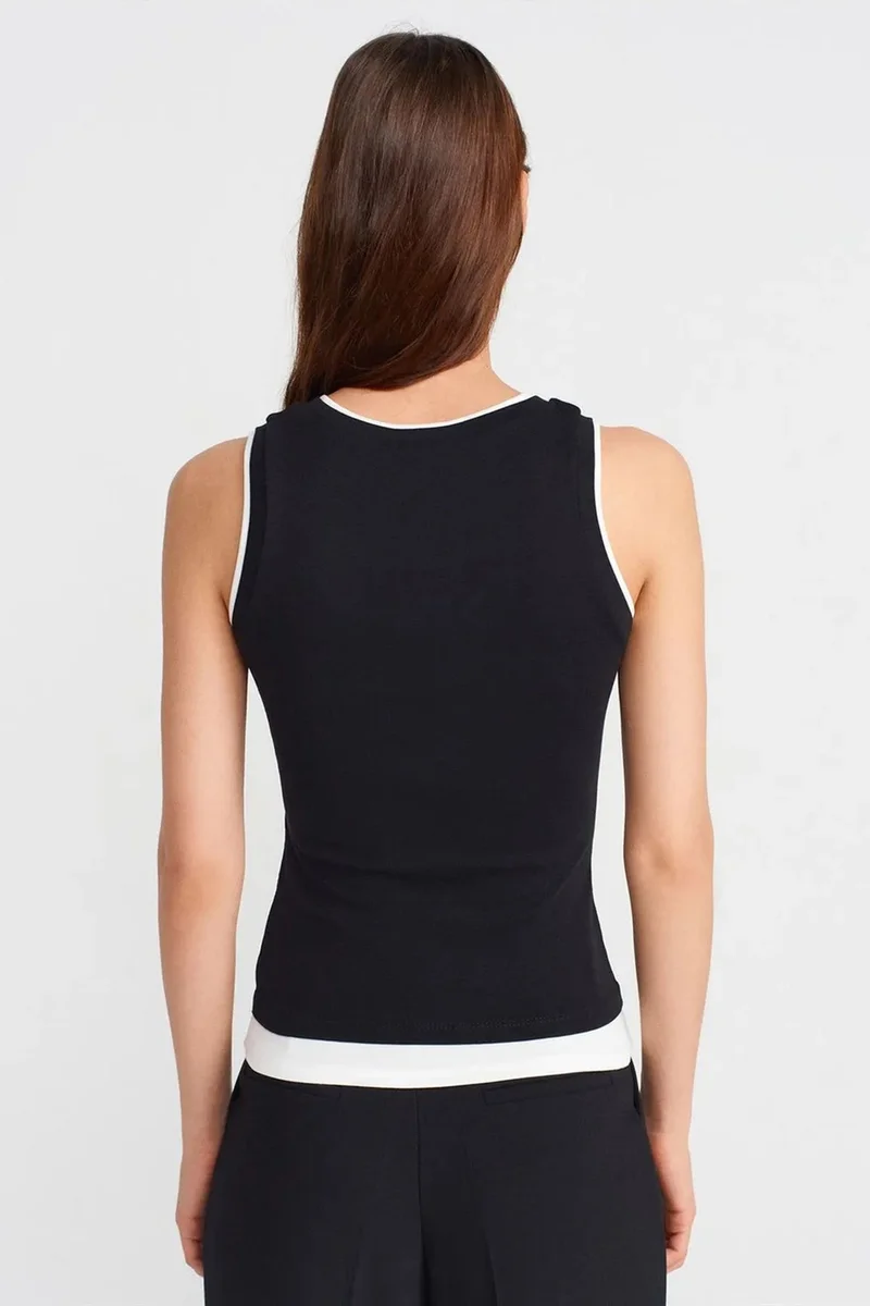 Dilvin Multicolor DILVIN Sleeveless Ribbed Cotton Blouse for Women | Best Price UAE