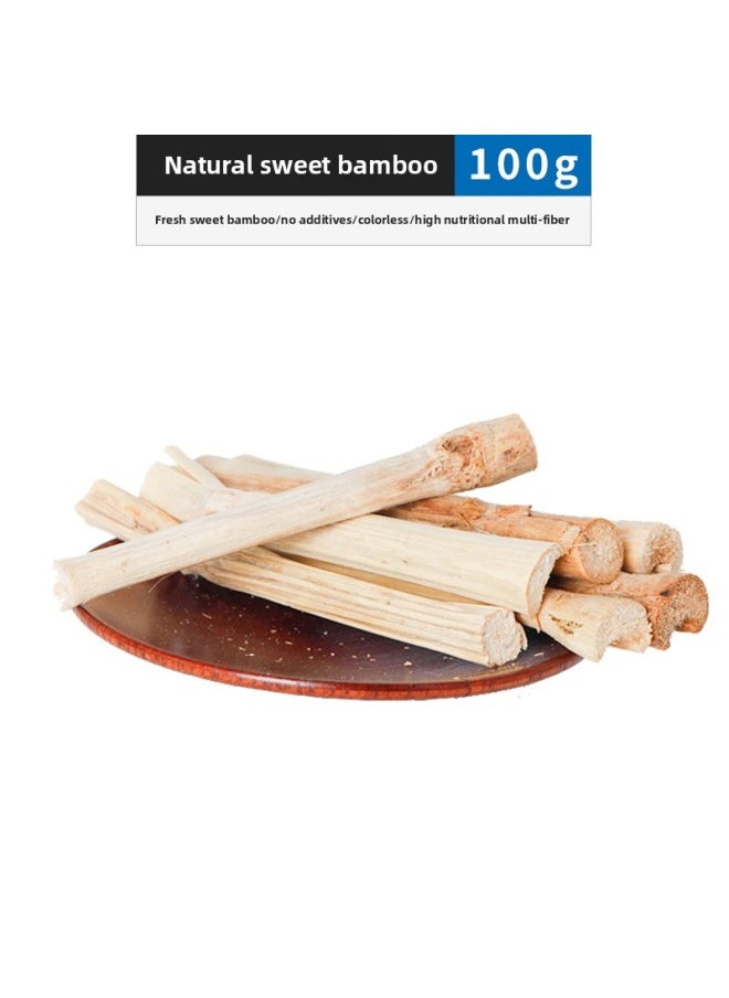 Buka Star Small Hamster Molar Supplies Biscuits For Apple Branches Stick Sweet Bamboo Nutrition Rabbit Totoro Golden Bear Snacks-Color:Natural Sweet Bamboo 100g  - Image 1