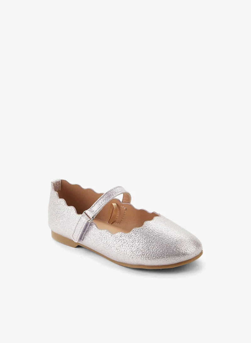 JUNIORS Girls Scalloped Ballerina Shoes