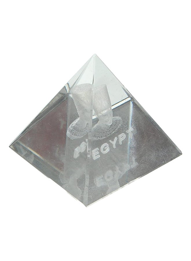 Decorative Glass Pyramid - Clear
