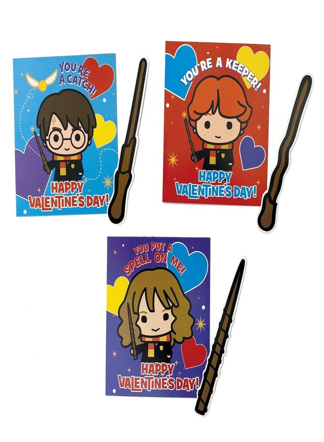 Harry Potter Wand Valentine's Day Card Set for Kids, 28 Card Pack & Envelopes - Great for School Classroom Exchange Parties - Boys & Girls ages 4+ - Officially Licensed - Image 2