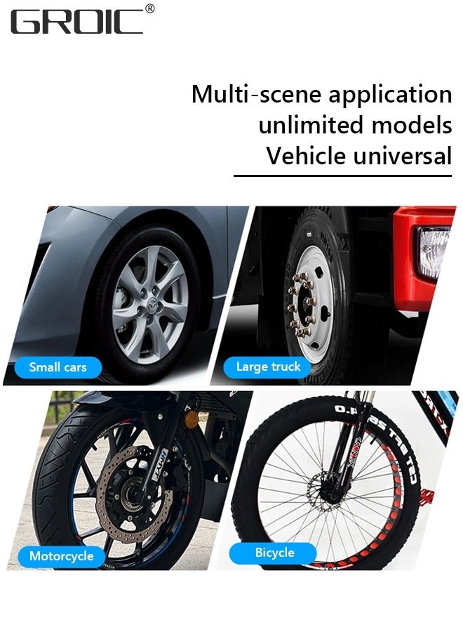 GROIC Digital Tire Pressure Gauge with Safety Hammer, 150 PSI 4 Settings Stocking Stuffers TPMS Tire Pressure Monitor System for Car Truck Bicycle Backlit LCD Non-Slip Grip Car Accessories, Black  - Image 4