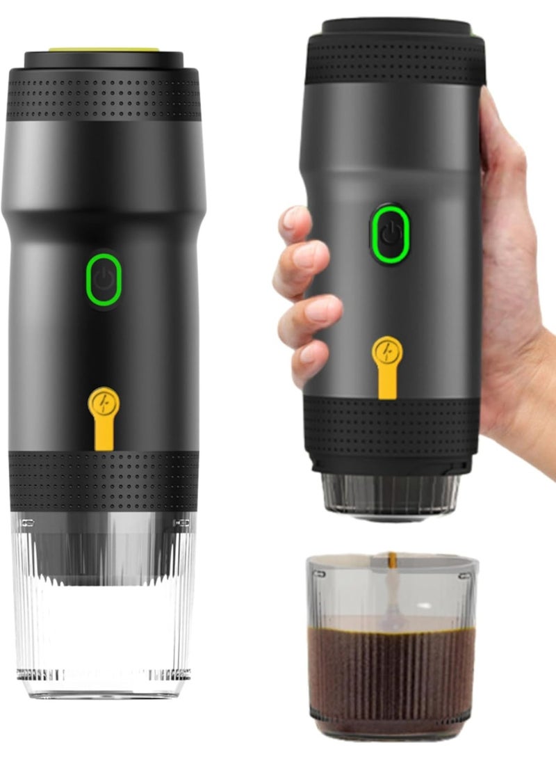 3-in-1 Portable Electric Espresso Machine – 20Bar Pump, Compatible with Capsules & Ground Coffee, Fast Heating with USB & Vehicle Charger for Travel - Image 1